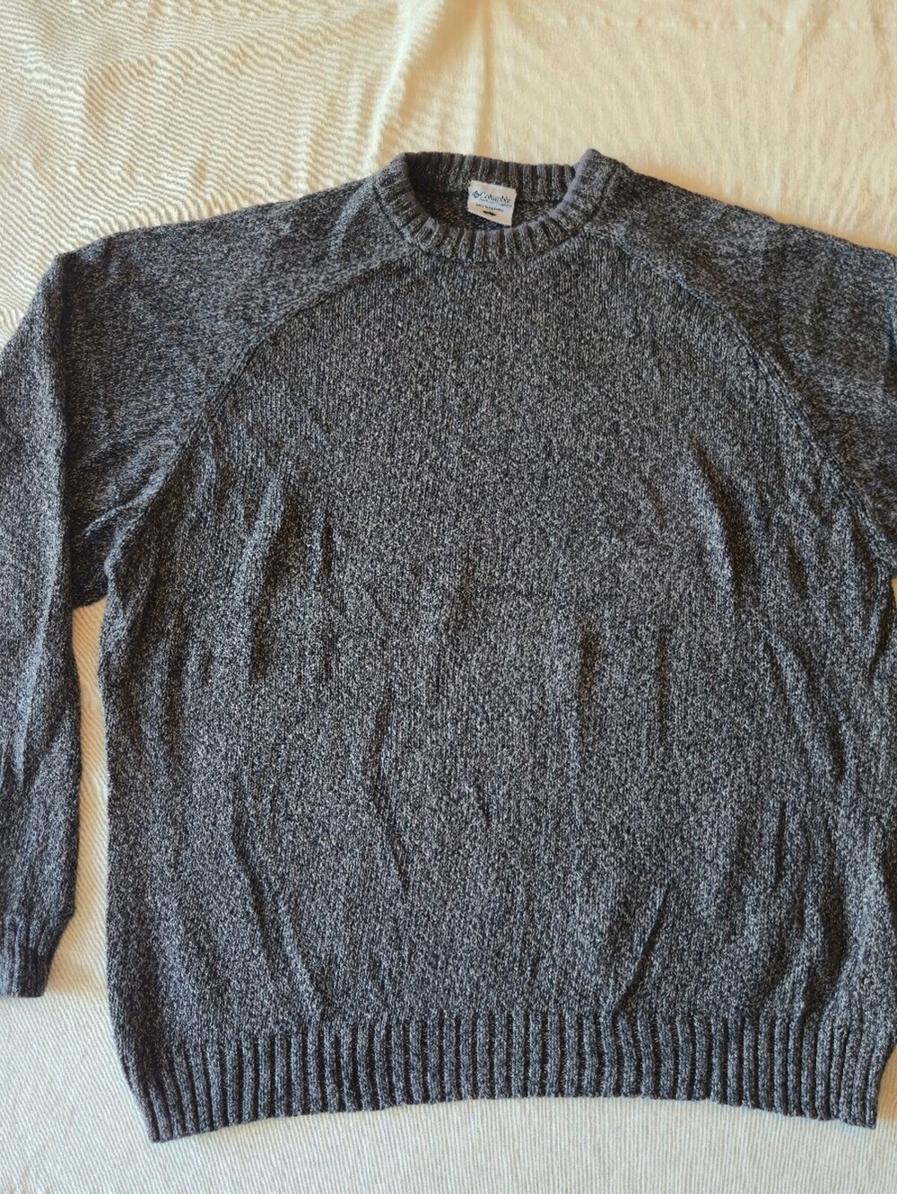 Columbia Men's Large Gray Cotton Pullover Sweater